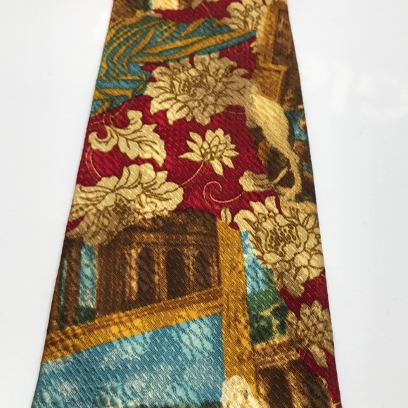Authentic Bohemian Ernemegildo Zegna Silk Tie Made in Italy. Postcard print - Picture 4 of 10